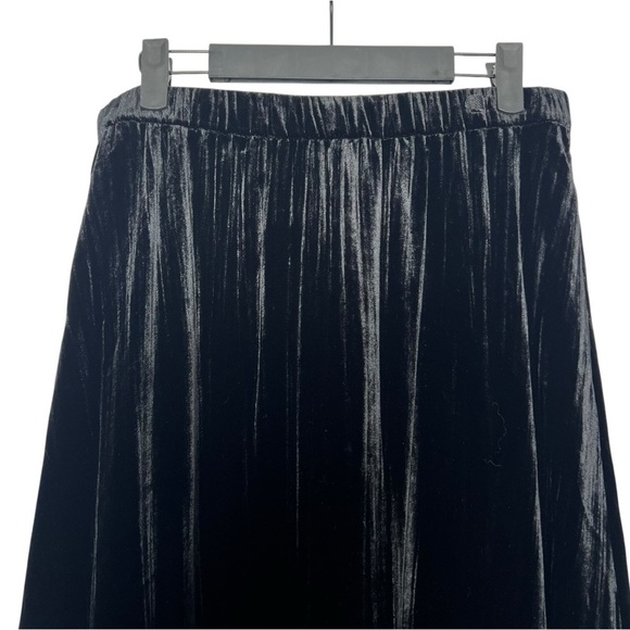 Eileen Fisher Velvet A Line Skirt Black Size Medium Petite NEW - Picture 7 of 13